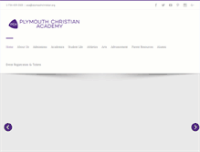 Tablet Screenshot of plymouthchristian.org